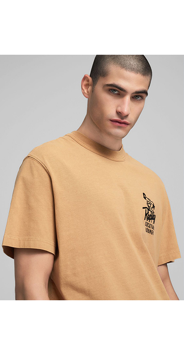 リラックスフィット コットンジャージー グラフティーTシャツ 詳細画像 ライトオレンジ 5